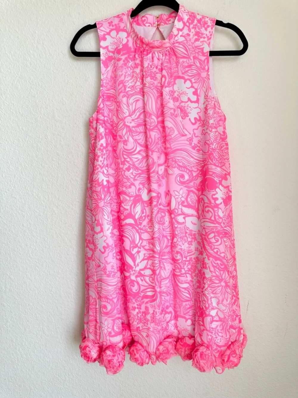 Lilly Pulitzer Linda Dress Pink Tropics Tint Bunny Hop Roses Tunic Small NWOT - Picture 3 of 14